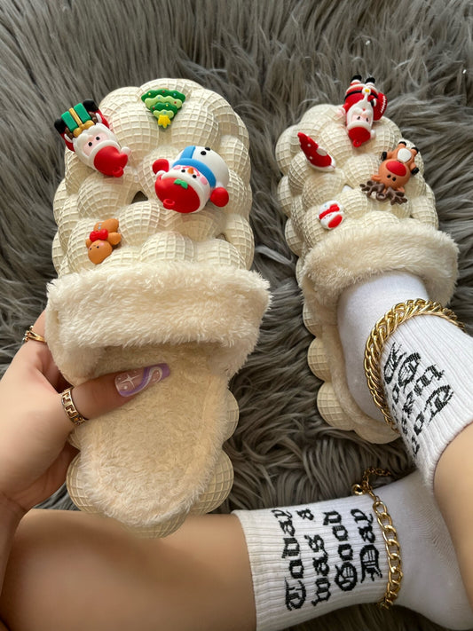 Funny DIY Bubble Slippers Furry House Slides